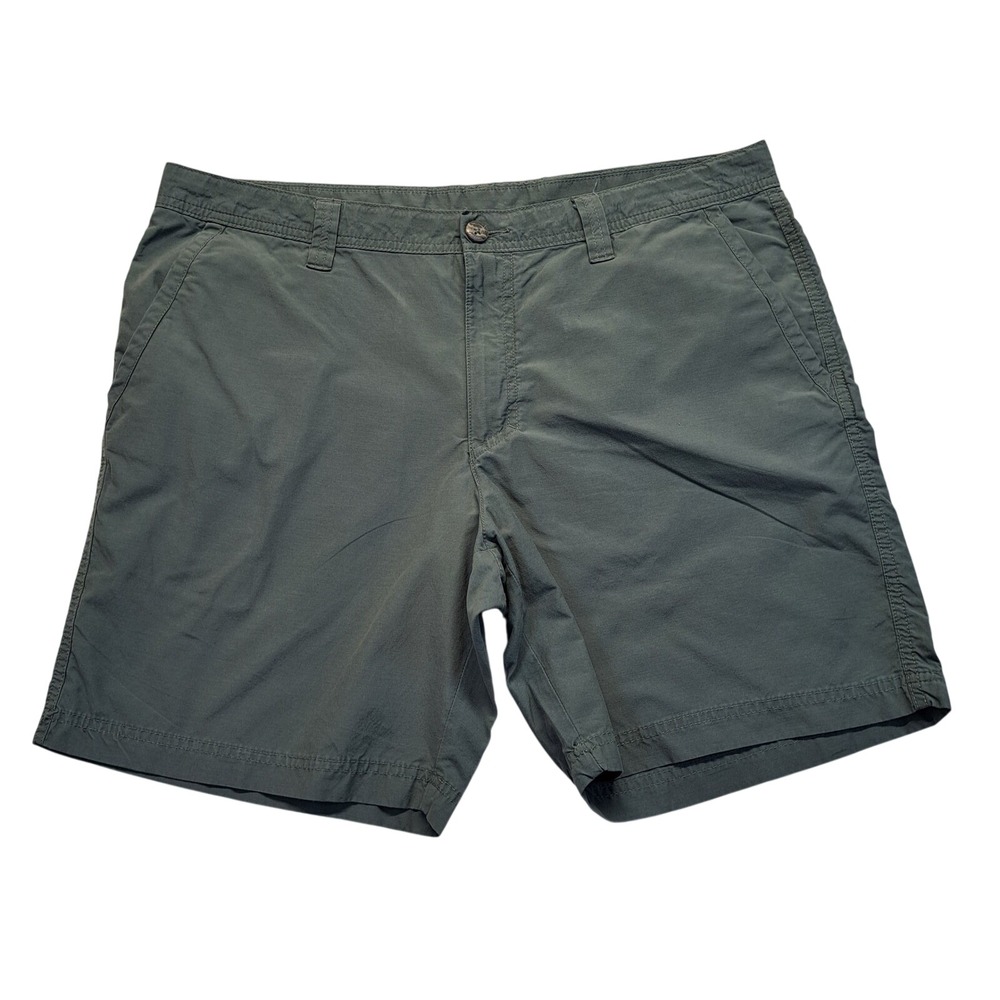 Columbia Hiking Shorts Women 36 Sage Green Excellent Lightweight 8 Inch Inseam
